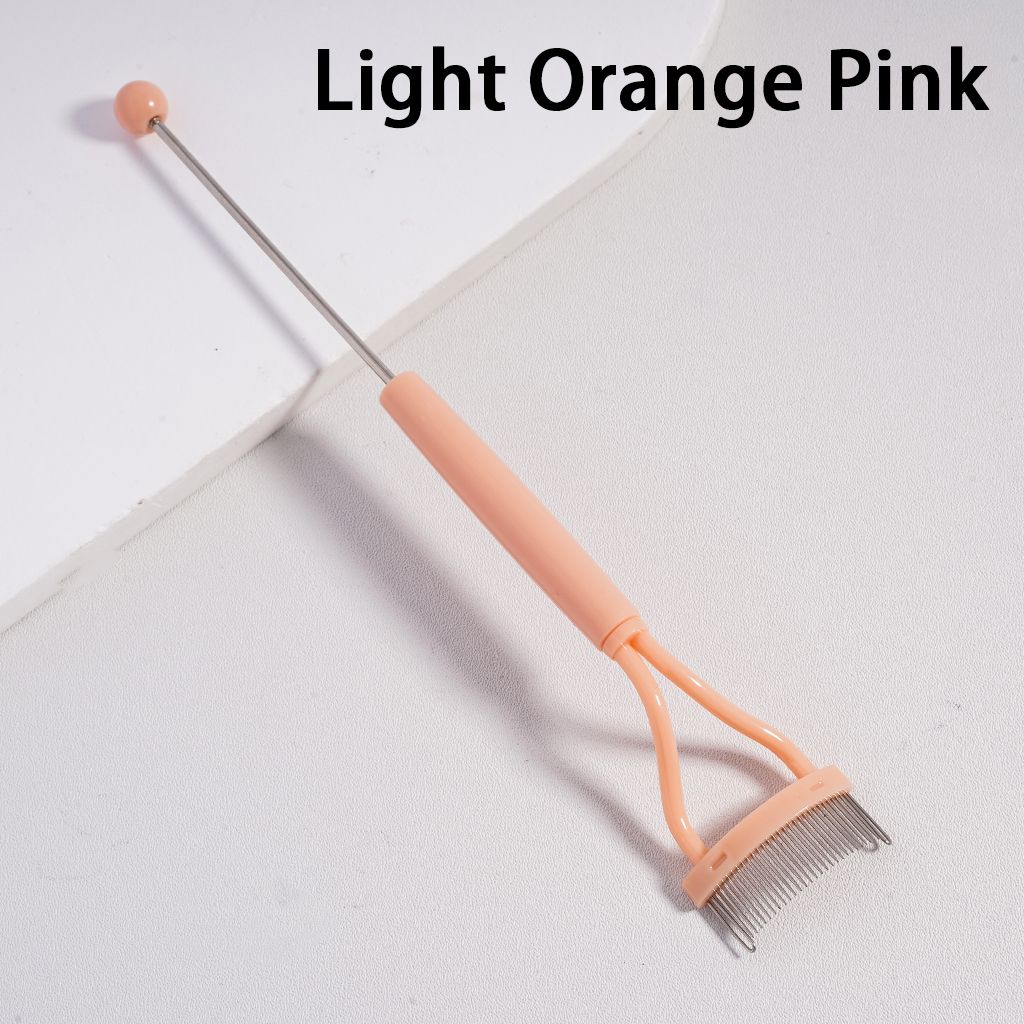 Beadable Eyelash Curler Tool Separator Comb Solid Color 157MM Random Mix