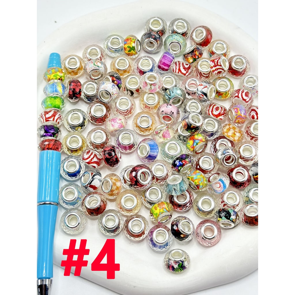Silver Metal Fashion Beadable Wheel Beads with Large Hole, 8.6*13.4MM