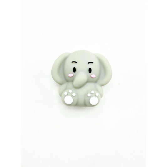 Little Cute 3D Elephant Silicone Focal Beads