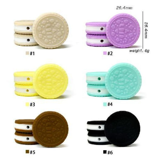 Cookies Biscuits Dopamine Colors Silicone Focal Beads