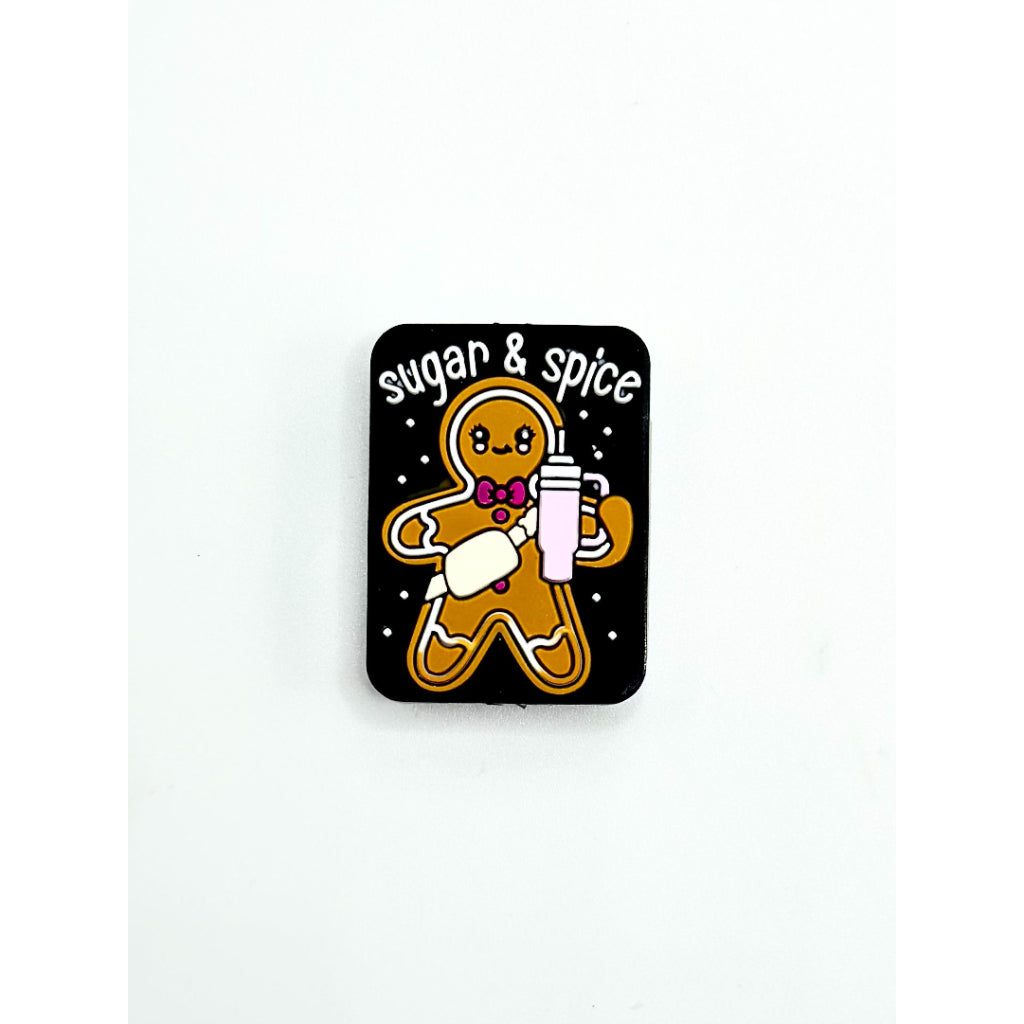 Little Man Gingerbread Sugar Spice Silicone Focal Beads