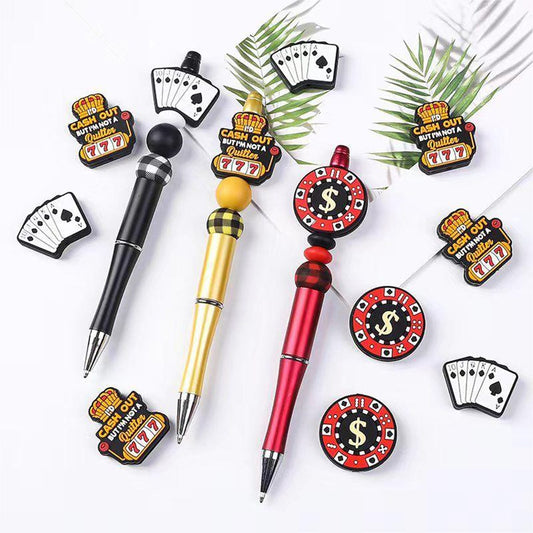 Playing Cards Entertainment Chess Silicone Focal Beads