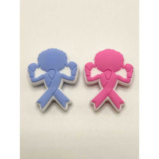 Awareness Man Cancer Men Ribbon Silicone Focal Beads