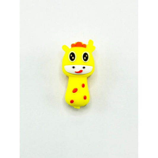 Yellow Giraffe 3D Cute Silicone Focal Beads