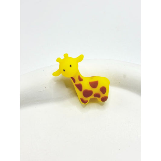 Cute 3D Little Giraffe Silicone Focal Beads