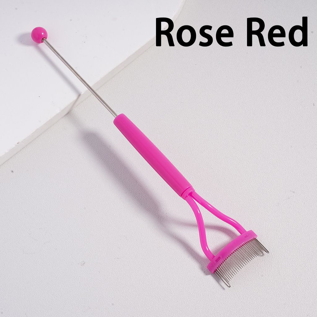 Beadable Eyelash Curler Tool Separator Comb Solid Color 157MM Random Mix