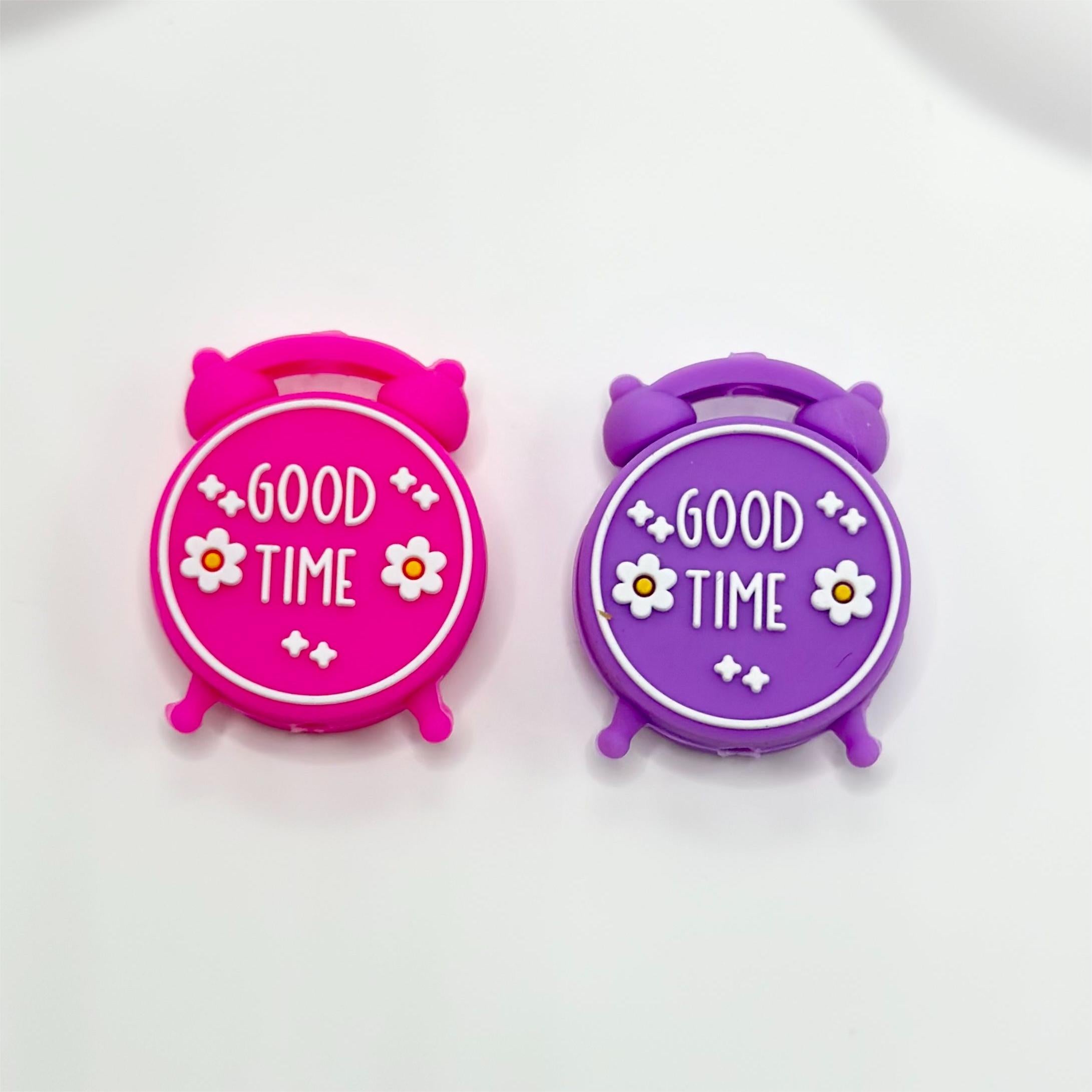 Good Time Clock Silicone Focal Beads – Hands on Supply