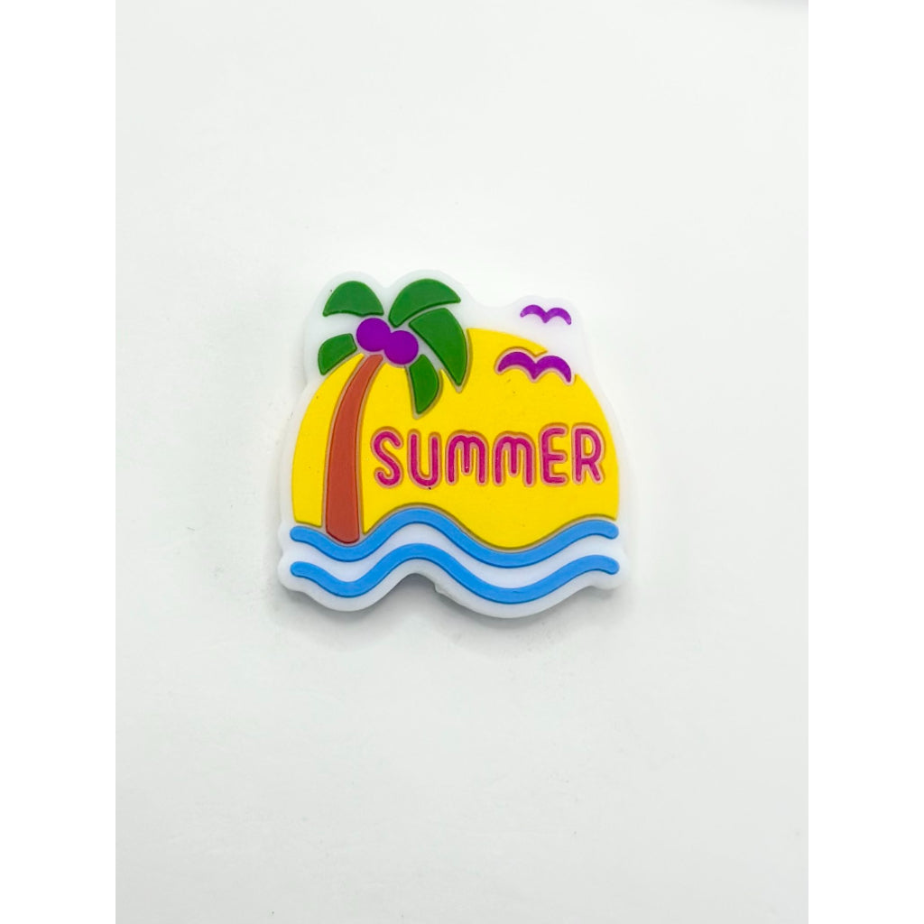 Beach Bird Coconut Tree Summer Sea Silicone Focal Beads