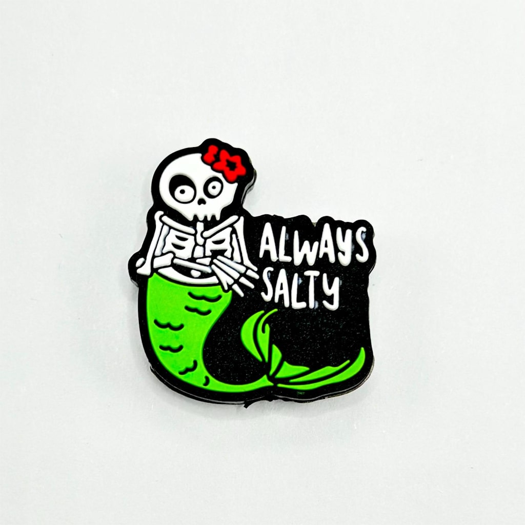 Always Salty Skeleton Mermaid Silicone Focal Beads