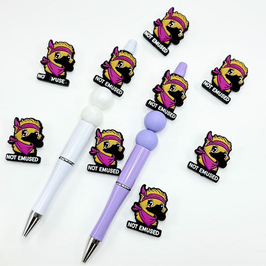 Bird Team with Headband Scarf Not Emused Brown Silicone Focal Beads