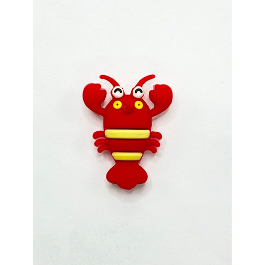 Cute Red 3D Lobster Silicone Focal Beads