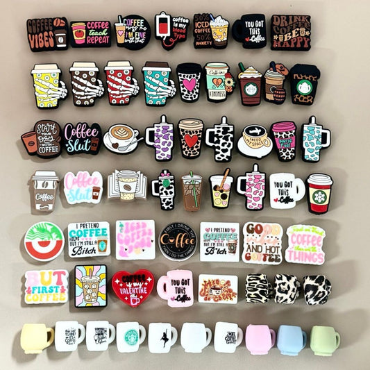 Random Mix Coffee Series Silicone Focal Beads