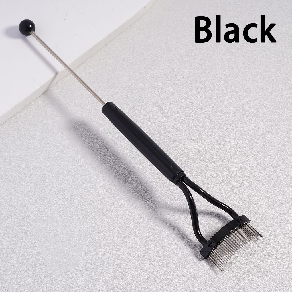Beadable Eyelash Curler Tool Separator Comb Solid Color 157MM Random Mix