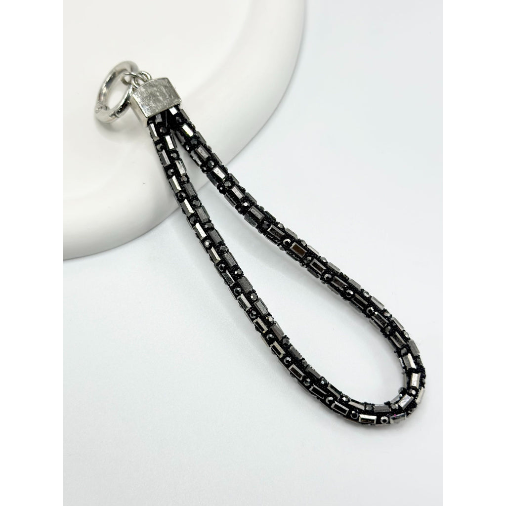 Glass Rhinestone Strap with Anti-lost Cellphone Chain Around 140MM ll Clear Fixing Plate For Mobile Phone Case Lanyard Hanging