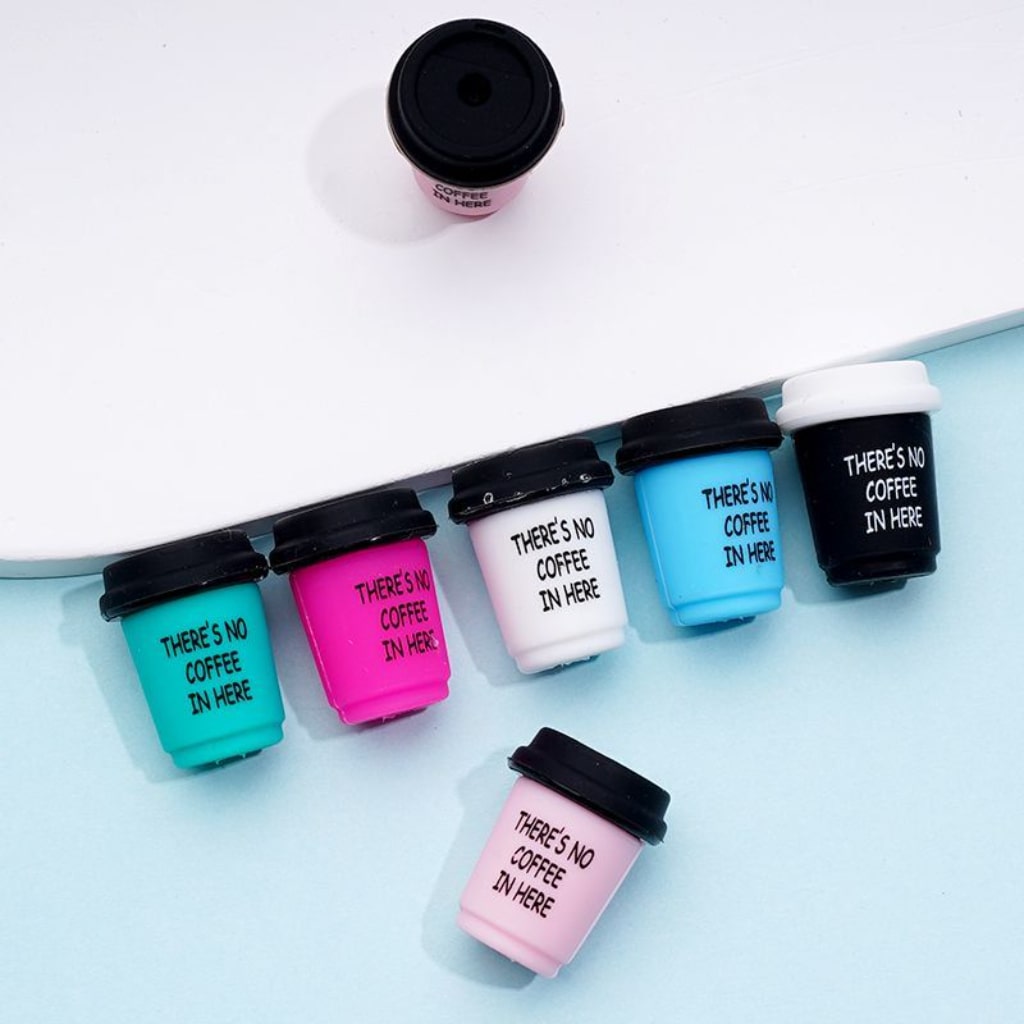 There's No Coffee In Here 3D Cute Coffee Cup Bottle Silicone Focal Beads