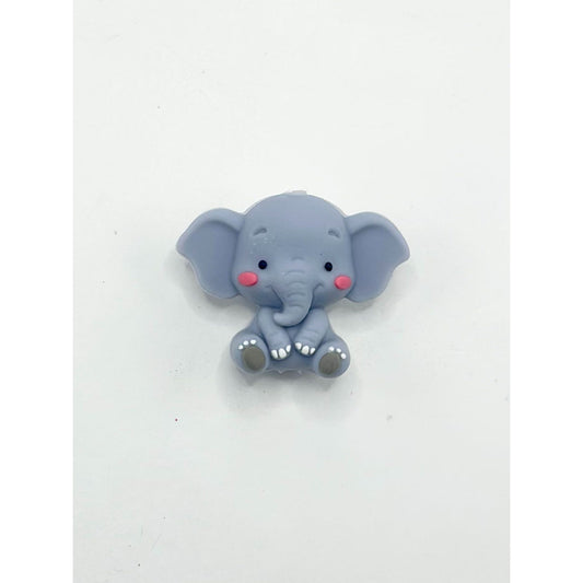 Cute Elephant 3D Little Silicone Focal Beads
