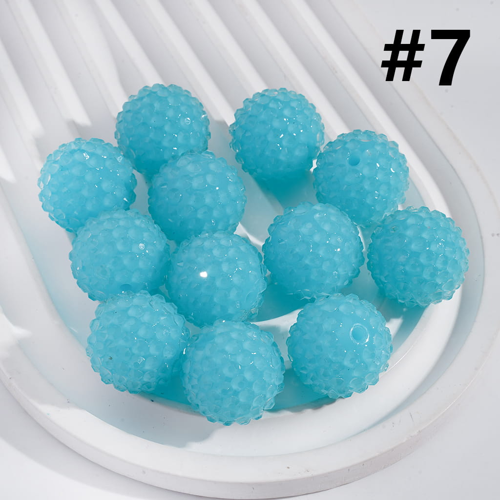Cute Jelly Color Rhinestones Acrylic Beads, 20MM