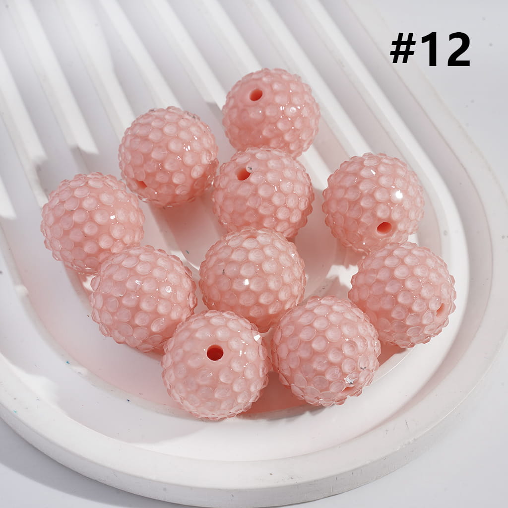 Cute Jelly Color Rhinestones Acrylic Beads, 20MM