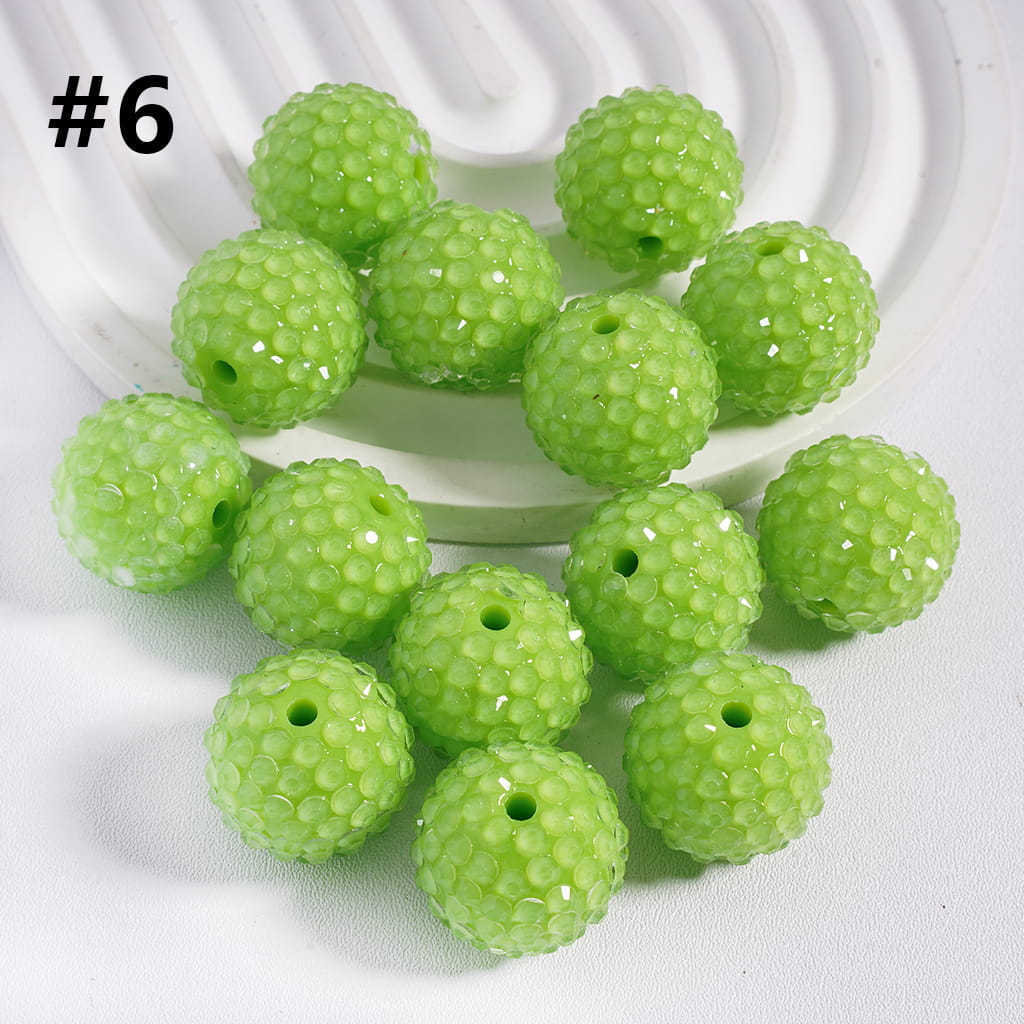 Cute Jelly Color Rhinestones Acrylic Beads, 20MM