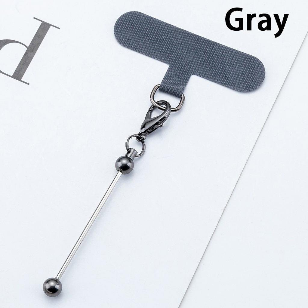 Mini Lobster Clasp & Fixing  Plate For Mobile Phone Case, DIY Beadable Keychain Bar 12*6.1CM Random Mix