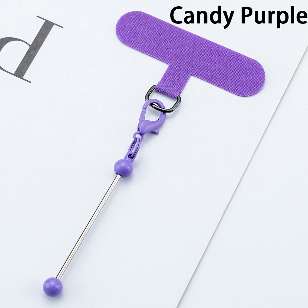 Mini Lobster Clasp & Fixing  Plate For Mobile Phone Case, DIY Beadable Keychain Bar 12*6.1CM Random Mix