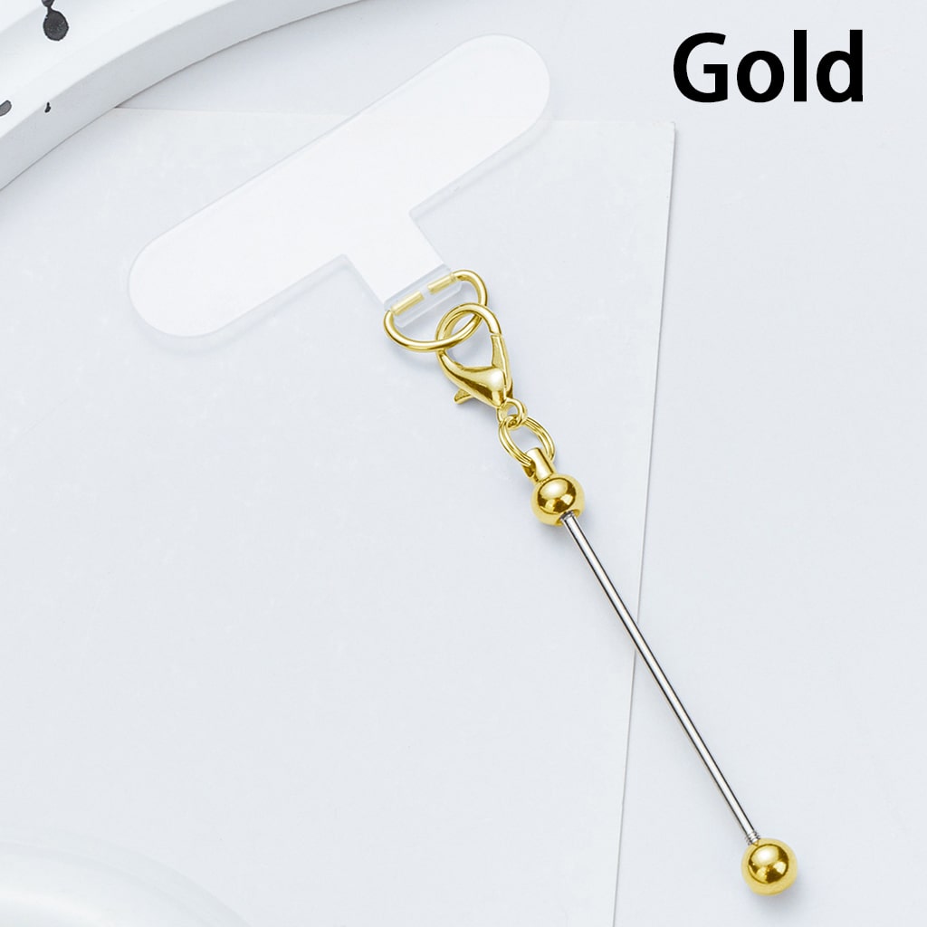 Mini Lobster Clasp & Fixing  Plate For Mobile Phone Case, DIY Beadable Keychain Bar 12*6.1CM Random Mix