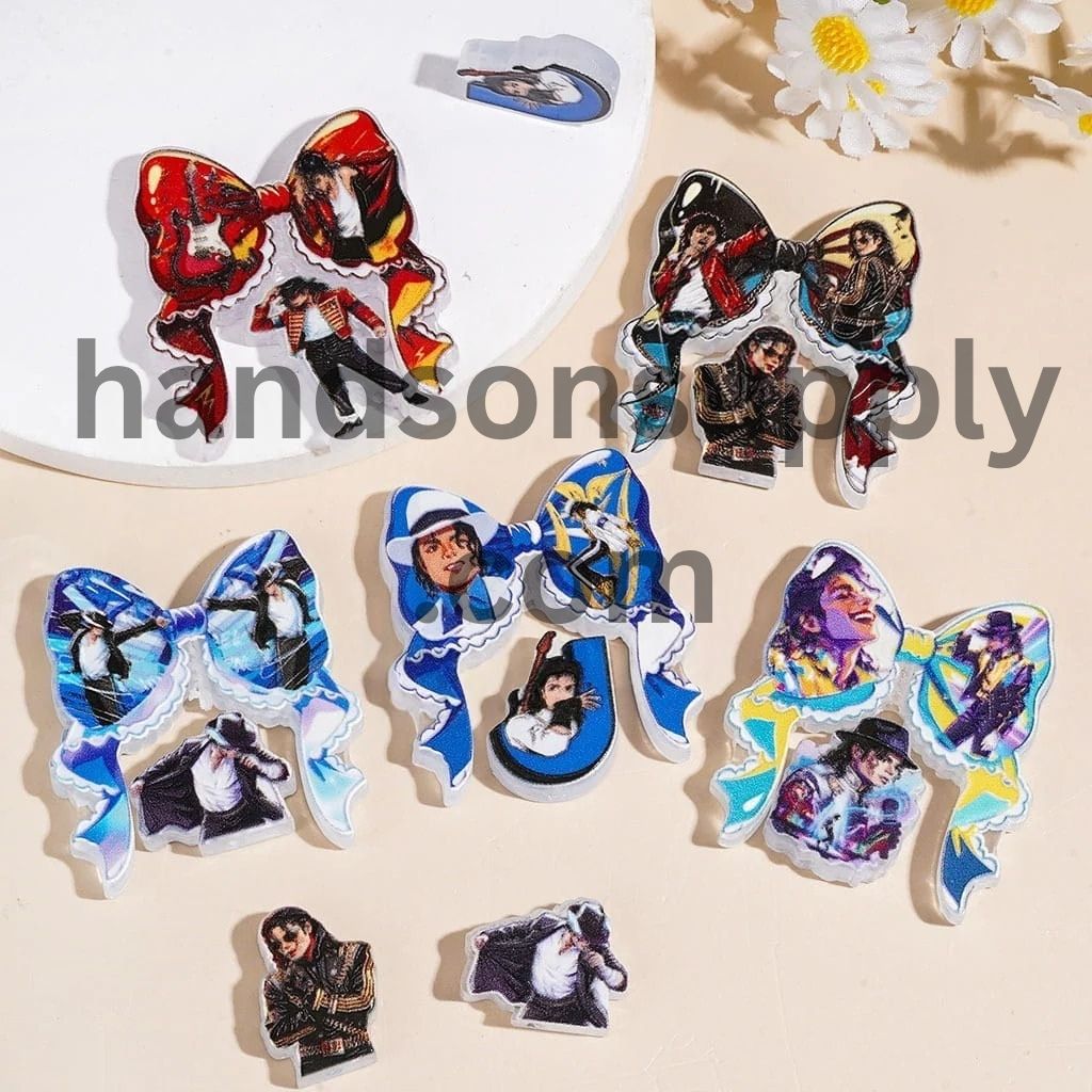 USA American Singer Character Attractive Acrylic Beads, Bow and Piece Random Mix (Please Read Description)