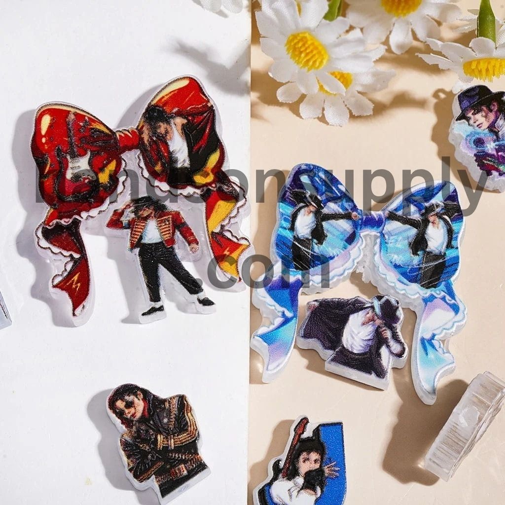 USA American Singer Character Attractive Acrylic Beads, Bow and Piece Random Mix (Please Read Description)