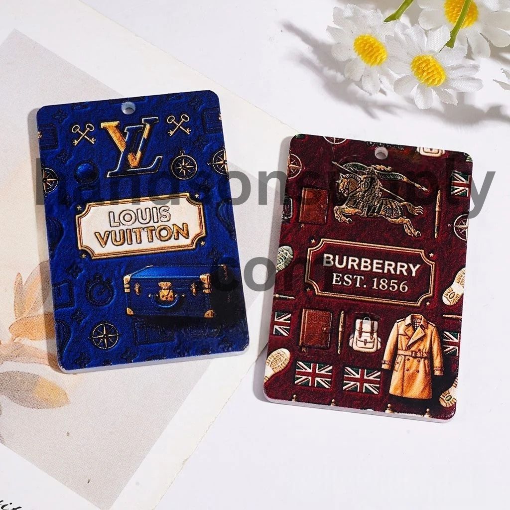 Chic Fashion Handbag & Clothing Theme Flat Rectangle Shape Acrylic Pendants, 39*58MM, Random Mix