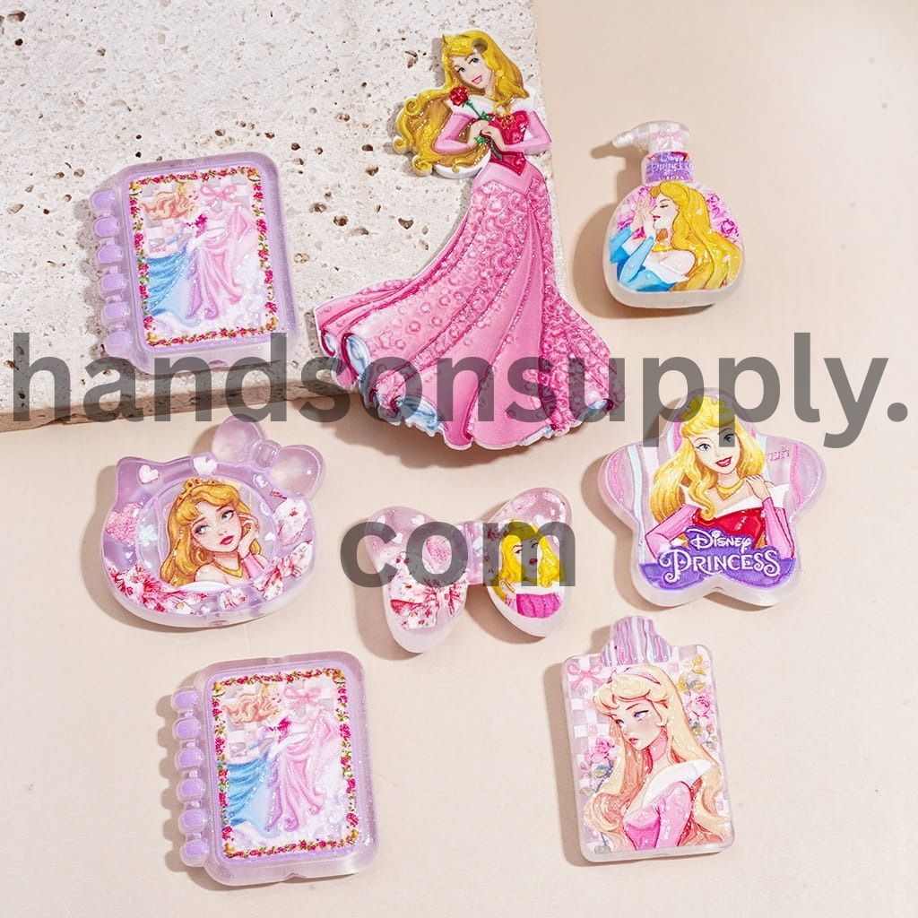Classic Sleeping Princess Character Series Acrylic Bead Pendants Random Mix